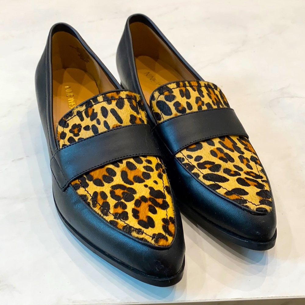 Nine West - Cheetah Leather Loafer Size 7 1/2